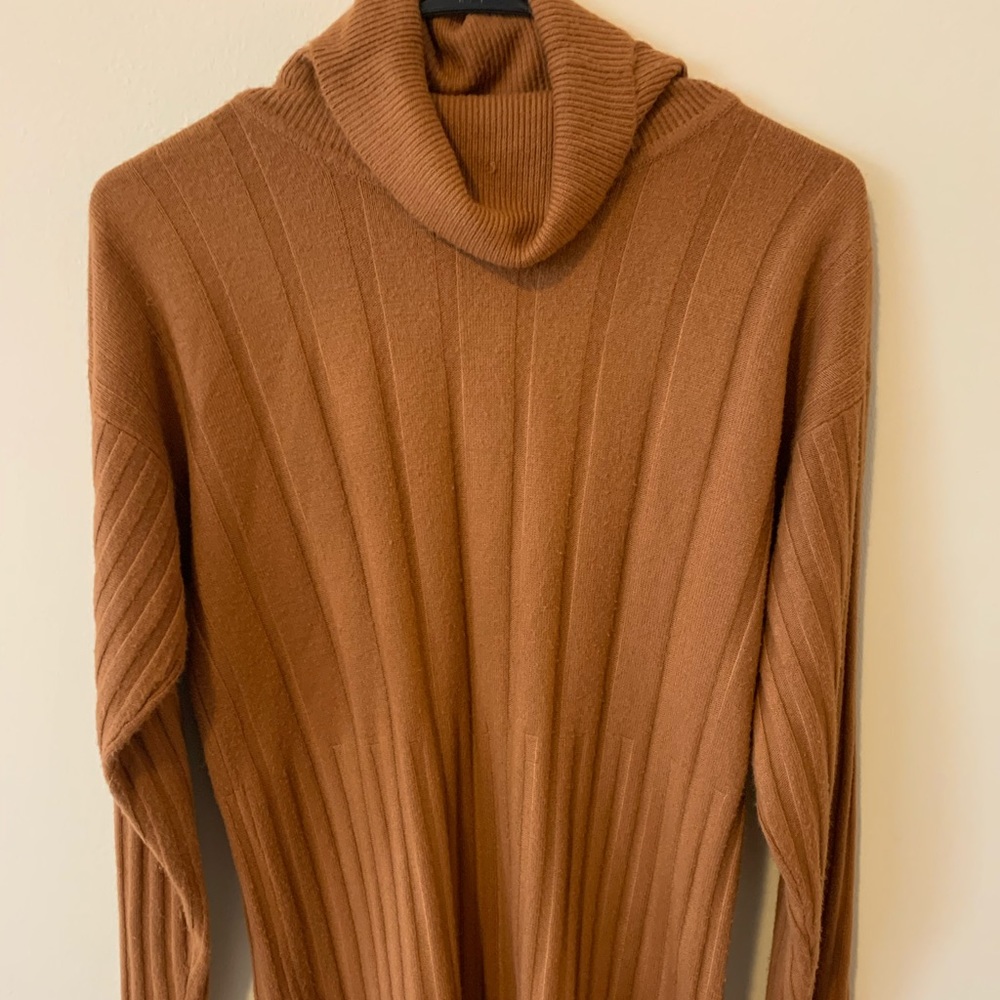 Long Sleeve Orange Turtleneck Sweater